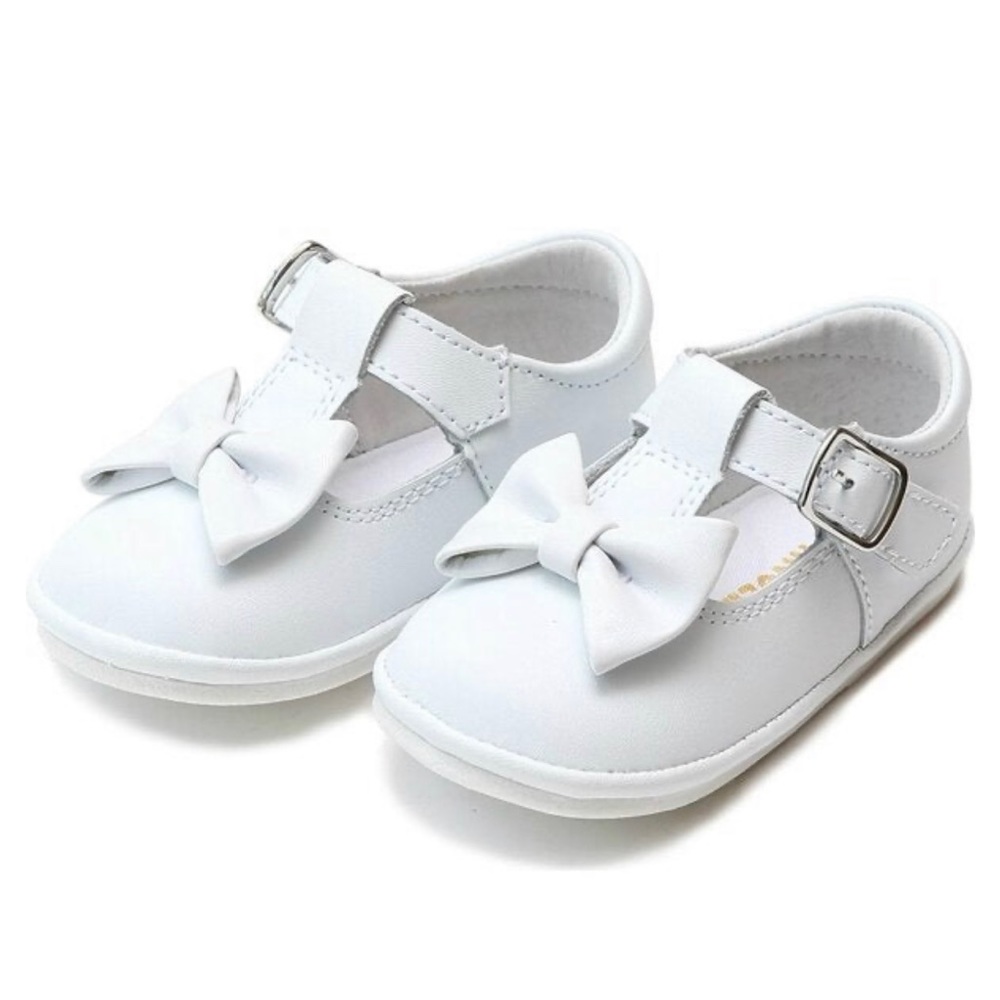 NWOT Angel Shoes - Minnie Bow Leather White Mary Janes size 5